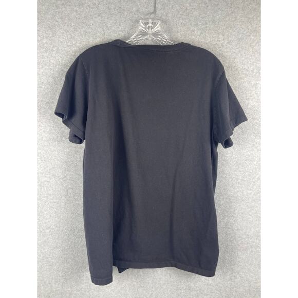 David Bowie T Shirt Mens M Black Retro Rock Tee Missing Size Tag Small Stain - Picture 3 of 8